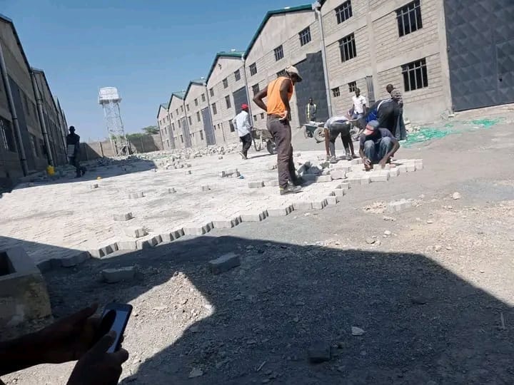 Warehouse logistics compound cabro paving