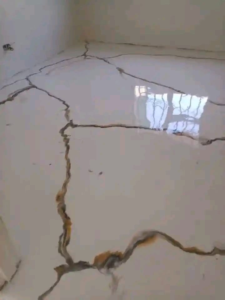 Marble epoxy accent floor detail